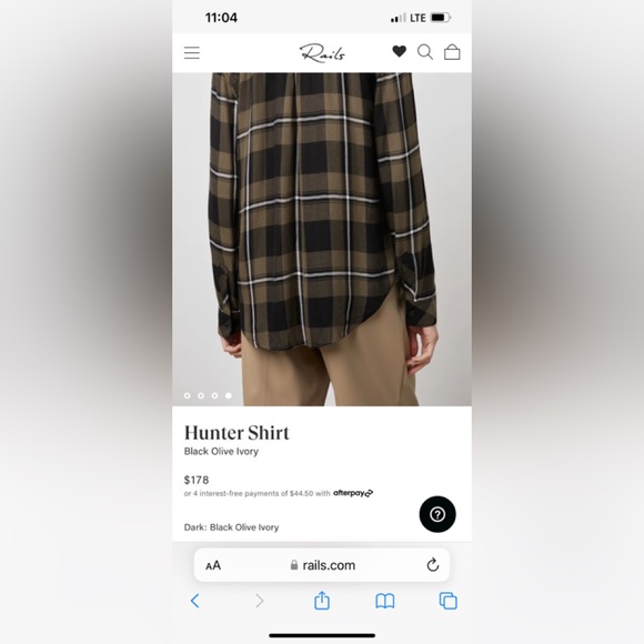 RAILS HUNTER shirt~ plaid button front blouse - Picture 7 of 10